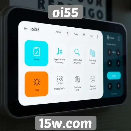 Interface do usuário do oi55 em destaque